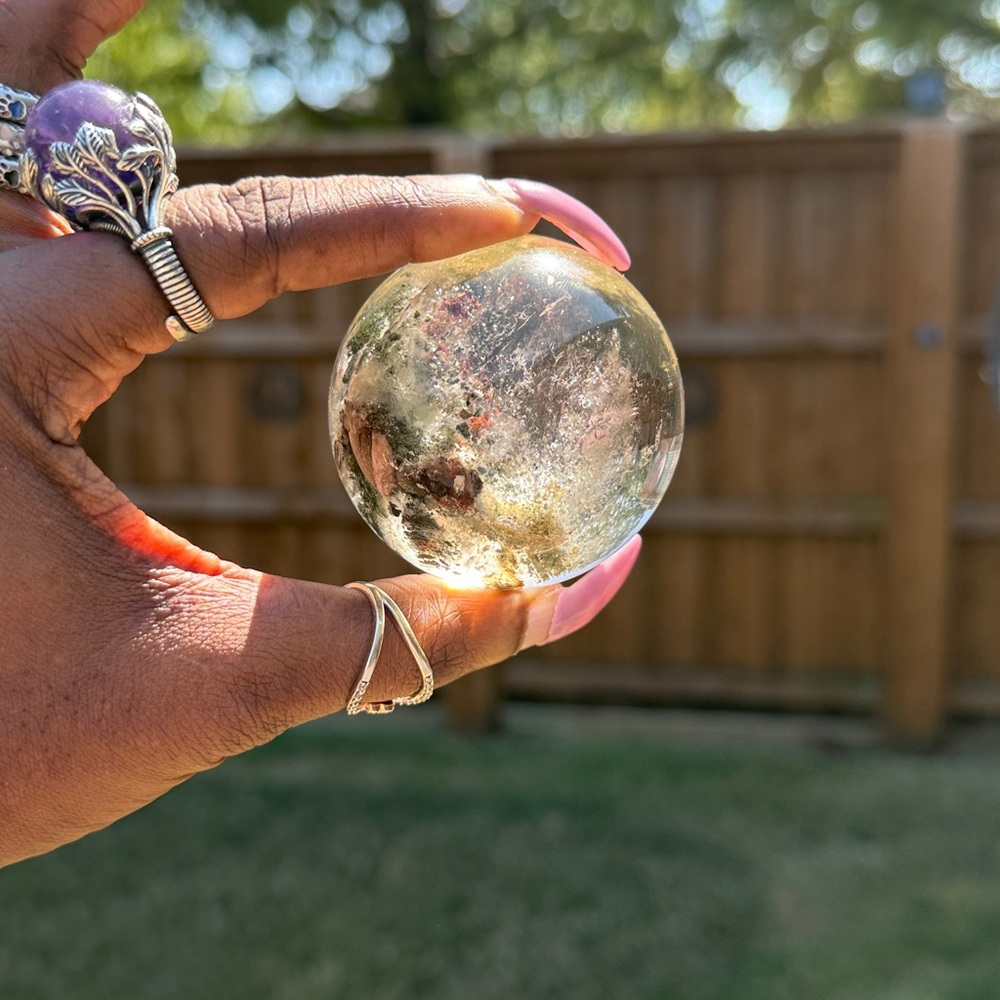Lodolite (Garden or Phantom) Quartz Crystal Sphere 60.7MM